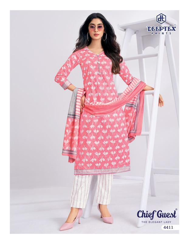 Deeptex chief guest vol-44 two top cotton dress material wholesale pune